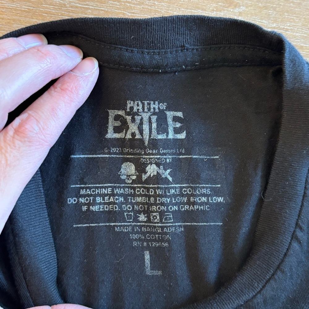 Path of Exile Short Sleeve Cotton Relaxed Crew Neck Graphic Tee, - Picture 3 of 3